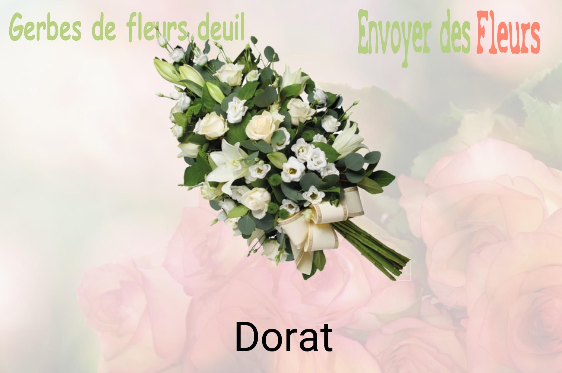 Gerbe de fleurs de deuil livrée à Dorat